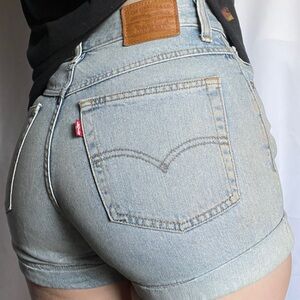 Levi's Light Blue Women's Jean Shorts high waisted